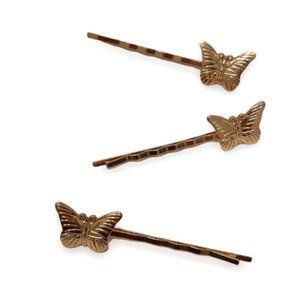 Never worn 3 butterfly hairpins